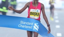 Dubai Marathon Winner Pukes as Crosses Finish Line (picture)