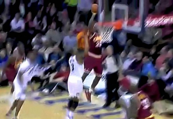 LeBron James Hits Crazy Shot From Behind Backboard