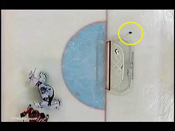Canada's Shea Weber Blasts A Puck Through The Net