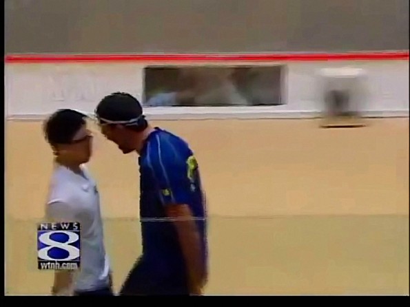 Squash Players Celebrate By Getting Up In Your Grill