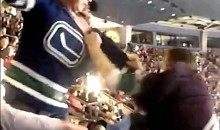 Canucks Fans Uses Ducks Fan’s Face As A Punching Bag
