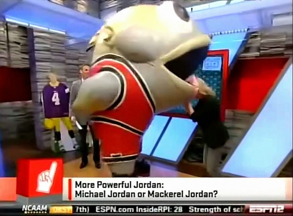 Inflatable Dong-Tongued Mascot Returns To Eat ESPN's Michelle Beadle