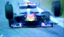 F1 Car Loses Both Front Tires (Video)