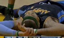 Carmelo Anthony Naps On The Court (Video)