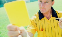 Soccer Player Given Yellow Card For Dying