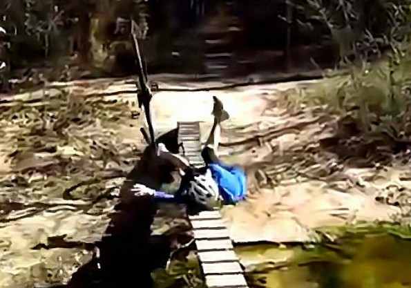 Cute Girl Faceplants Off Bike And Into Creek