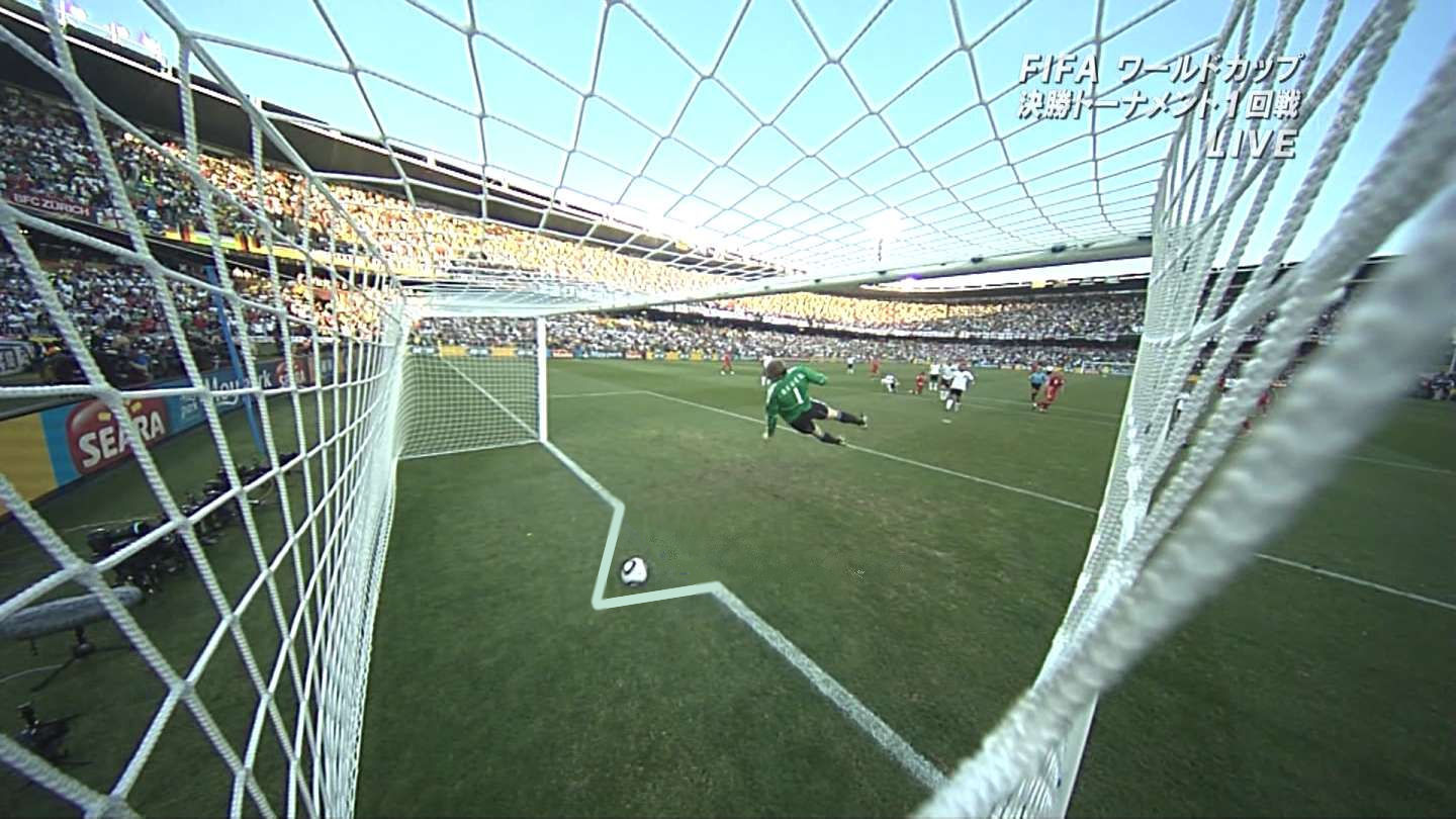 England loses goal to crooked goal line
