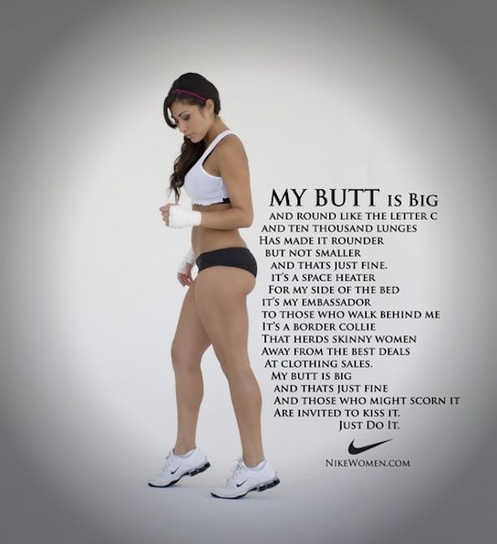 My Butt Is Big Nike Womens Ad Campaign Pic Total Pro Sports