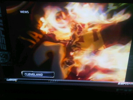 cleveland fans burn jersey