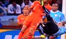 Dutch Player Demy De Zeeuw Kicked In The Face (GIF)
