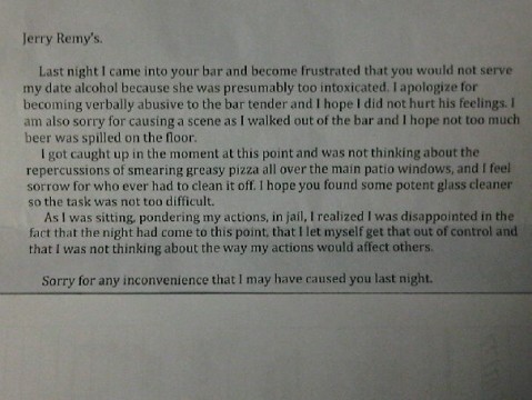 Best apology letter ever