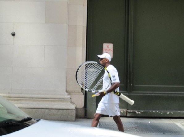 over-sized tennis racquet
