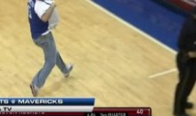 Mavs Fan Hits Half-Court Shot, Wins $10K, Gives It To The Rockets Bench (Video)
