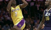 Lamar Odom Hits A Circus Shot Against The Jazz