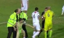 Soccer Player Sent Off For Tackling Streaker (Video)