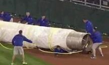 Royals Grounds Crew Member Gets Flattened By Tarp During Rain Delay (Video)