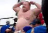 Shirtless Cubs Fan Wants To Be Heard (Video)