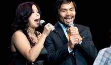 Manny Pacquiao Performs At Concert Hours After Chasing Mosley Around The Ring For 12 Rounds (Video)