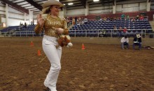 10 Rediculous Photos Of Rodeo Queens Riding Stick Horses Because Of A Horse Herpes Outbreak (Gallery)