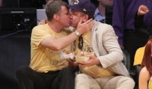 Will Ferrell And John C. Reilly Share A Kiss At Lakers Game (Video)