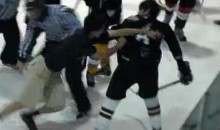 Hockey Fan Jumps On The Ice And Fights A Player (Video)