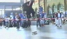 Skateboarding + High Jump = Awesome! (GIF)
