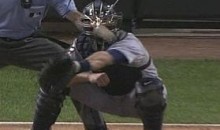 Sparks Fly Off Alex Avila’s Mask (Video)
