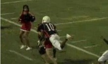Watch A Cheerleader Get Run Over By A High School Football Player (Video)