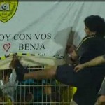 diego maradona kicks fan