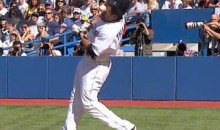 Eric Thames Takes A Foul Ball Off The Face (Video)