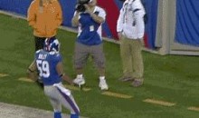 Michael Boley Celebrates TD By Throwing Ball At Intern’s Face (GIF)