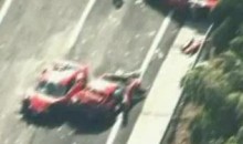 Eight Ferraris, Two Mercedes And A Lamborghini In The Most Expensive Car Crash Ever (Video)