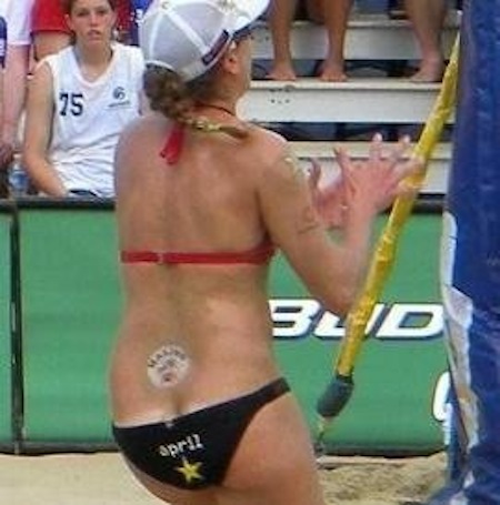beach volleyball butt crack