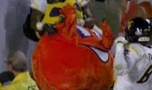 West Virginia’s Darwin Cook Tackles The Orange Bowl Mascot (Video)