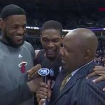 chris bosh interupts lebron interview
