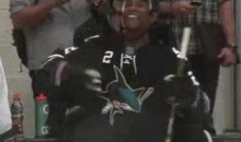 Nyjer Morgan Practices With The San Jose Sharks (Video)