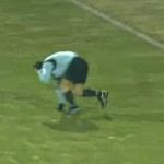 referee hit with cardboard