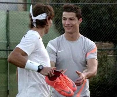 Ronaldo Nike on Cristiano Ronaldo Plays Tennis Against Rafael Nadal In Lastest Nike