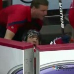 alex ovechkin fall into bench