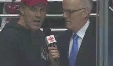 Will Ferrell Talks Hockey At Kings-Canucks Game (Video)