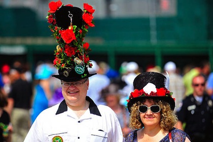 #10 crazy weird funny stupid 2012 kentucky derby hats rose hat guy #10 crazy weird funny stupid 2012 kentucky derby hats rose hat guy