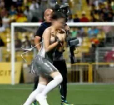 Wardrobe Malfunction At A Singapore Soccer Match Video 