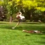 frisbee side-flip catch