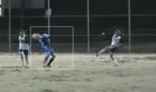 Female Soccer Player Takes A Ball To The Face From Point-Blank (Video)