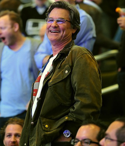 kurt russell kings playoff game kurt russell game 3 blues kings staples center