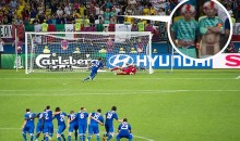 English Soccer Fan Tries The Old “Dong Distraction Trick” At Euro, Comes Up Short (Pic)