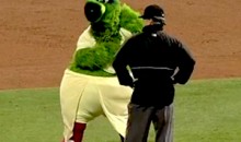 Watch the Philly Phanatic Dancing with an Umpire…in Drag (Video)