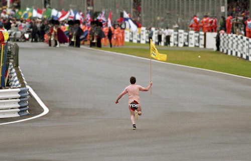 F1 Grand Prix of England streaker F1 Grand Prix of England streaker