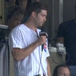 Jay cutler singing take me out to the ballgame at wrigley field