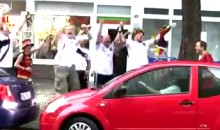 Drunk German Soccer Fans Cheer On Woman Trying To Parallel Park (Video)